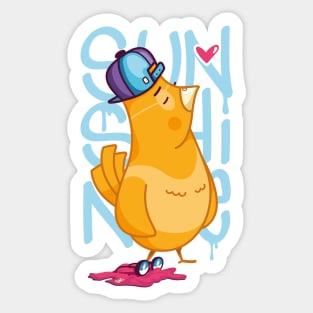 Bird on the sunshine Sticker